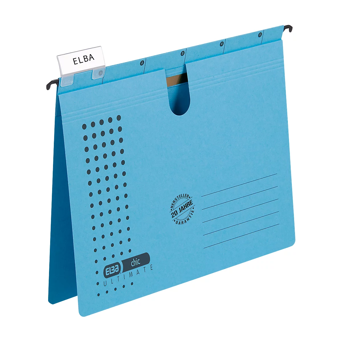 ELBA chic® ULTIMATE hangsnelhechters, A4, blauw, 25 stuks