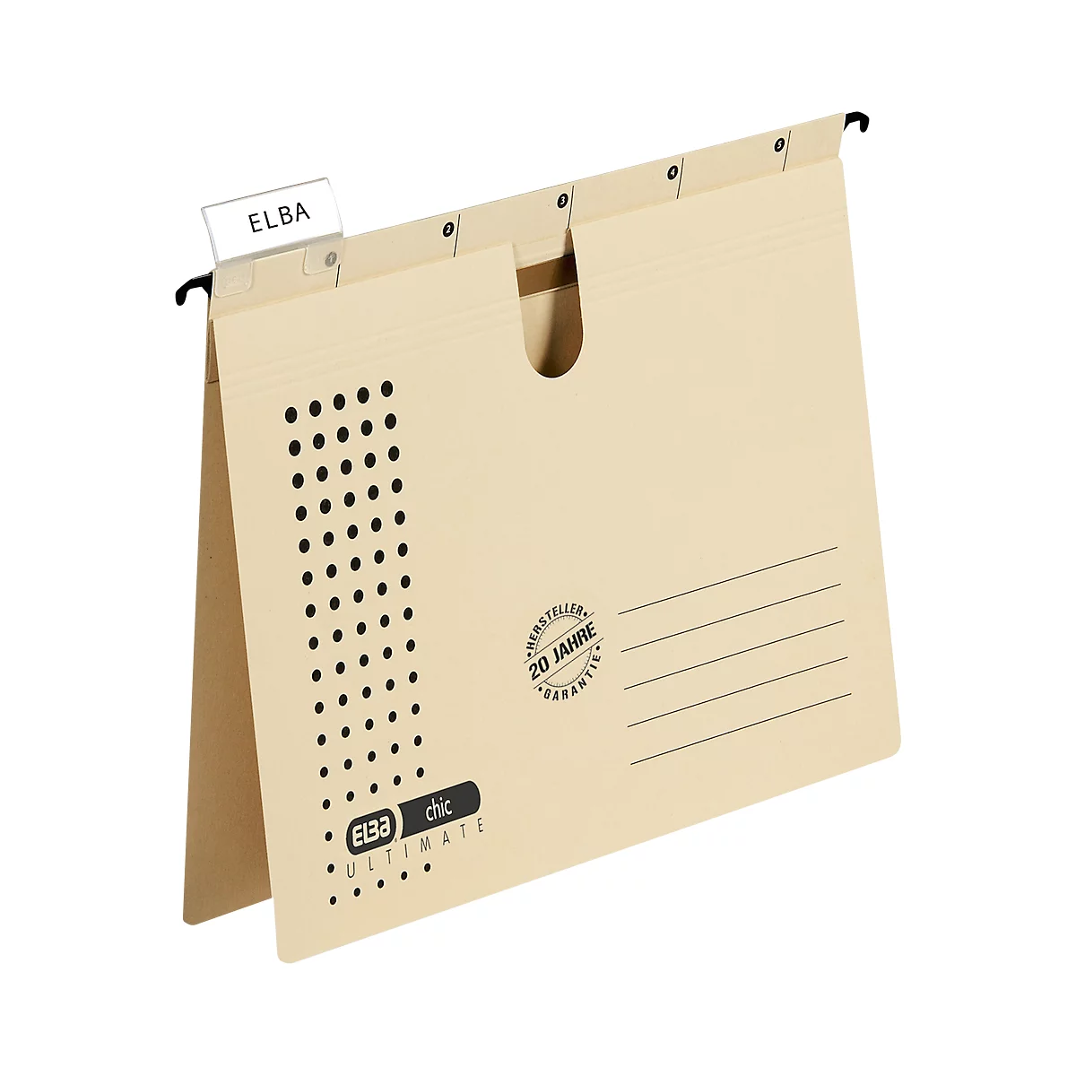 ELBA chic® ULTIMATE, hangsnelhechters, A4, chamoisgeel, 25 stuks