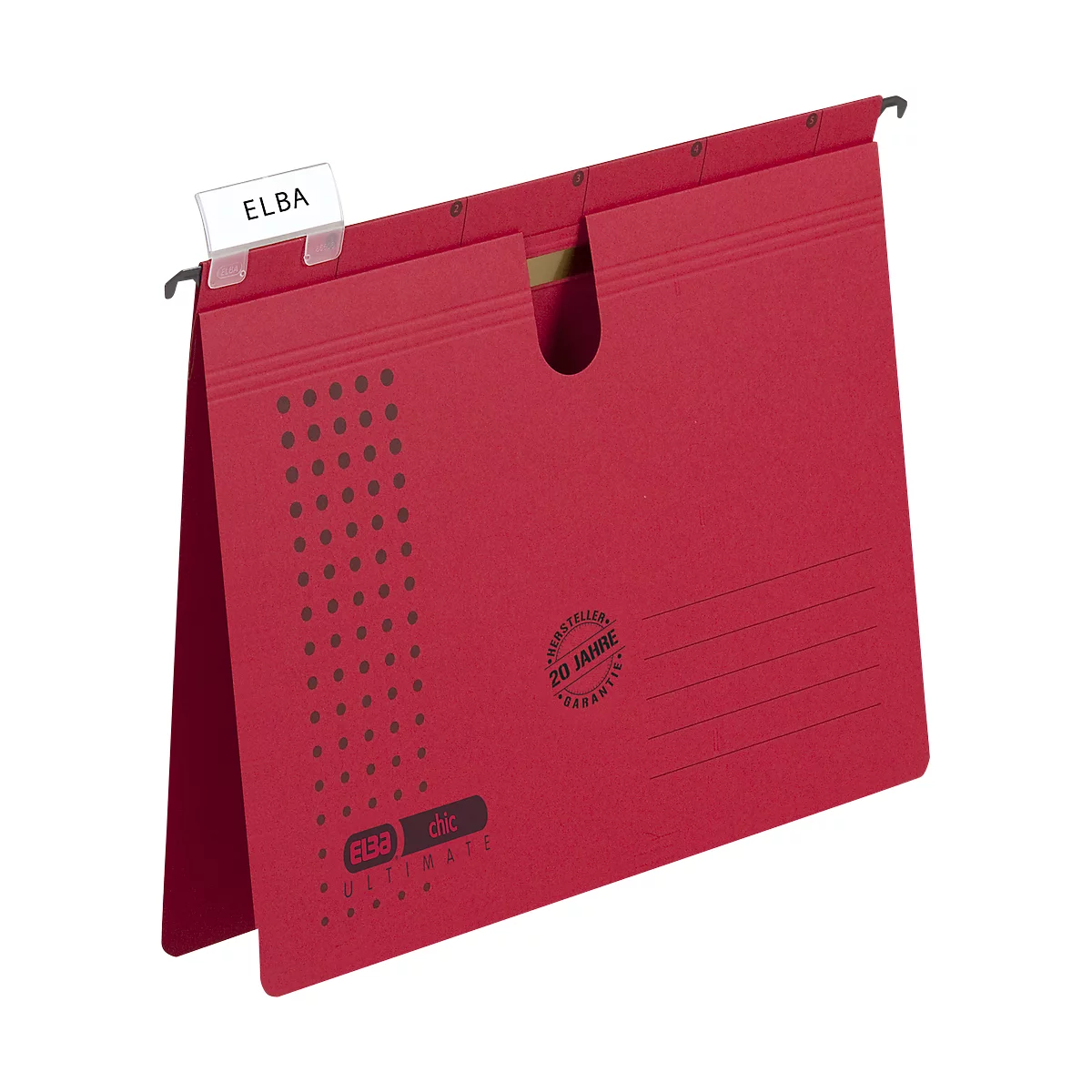 ELBA chic® ULTIMATE, Hangsnelhechters, A4, rood, 25 stuks