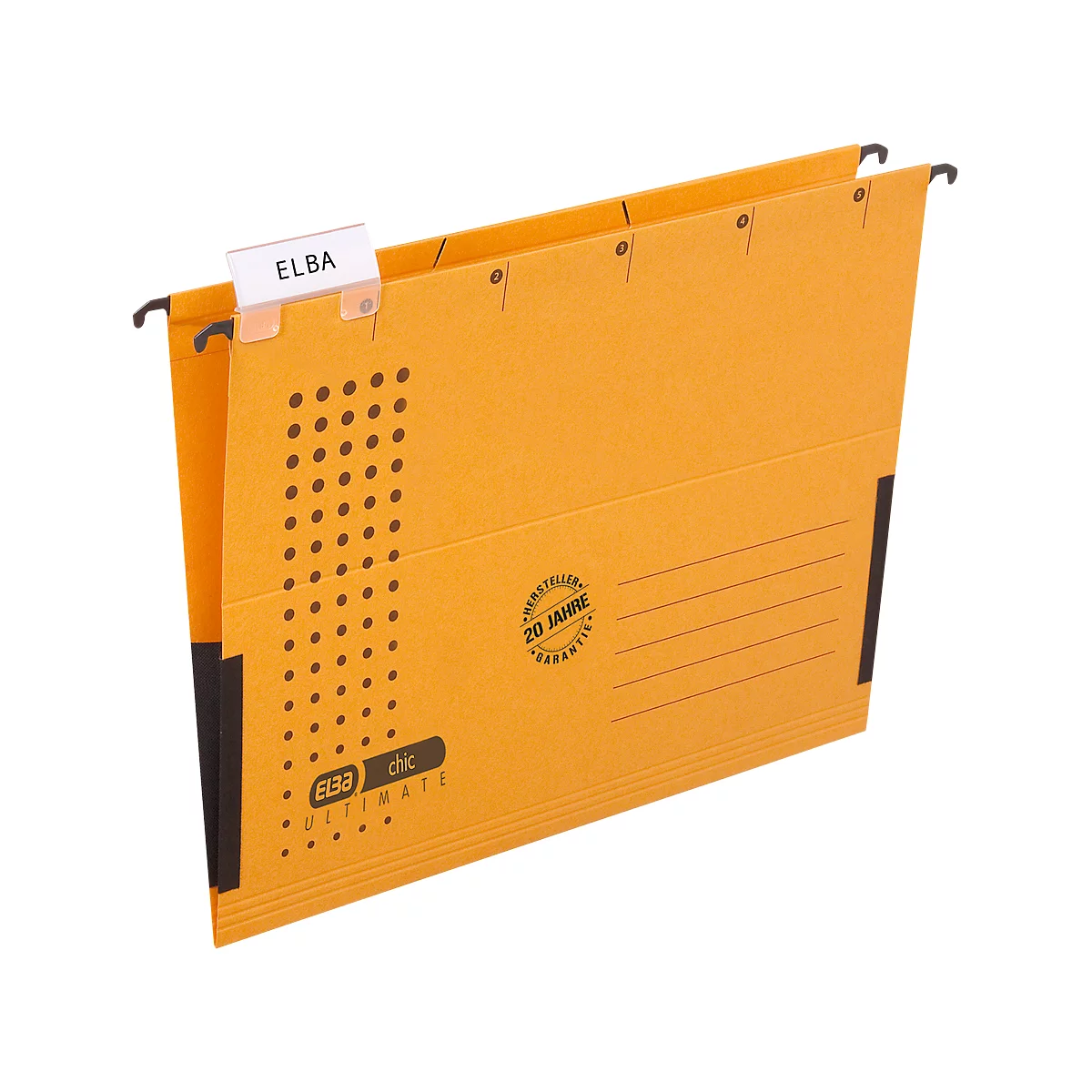 ELBA chic® ULTIMATE Pochette à suspendre, pour formats jusqu'à DIN A4, carton recyclé, 25 pièces, jaune