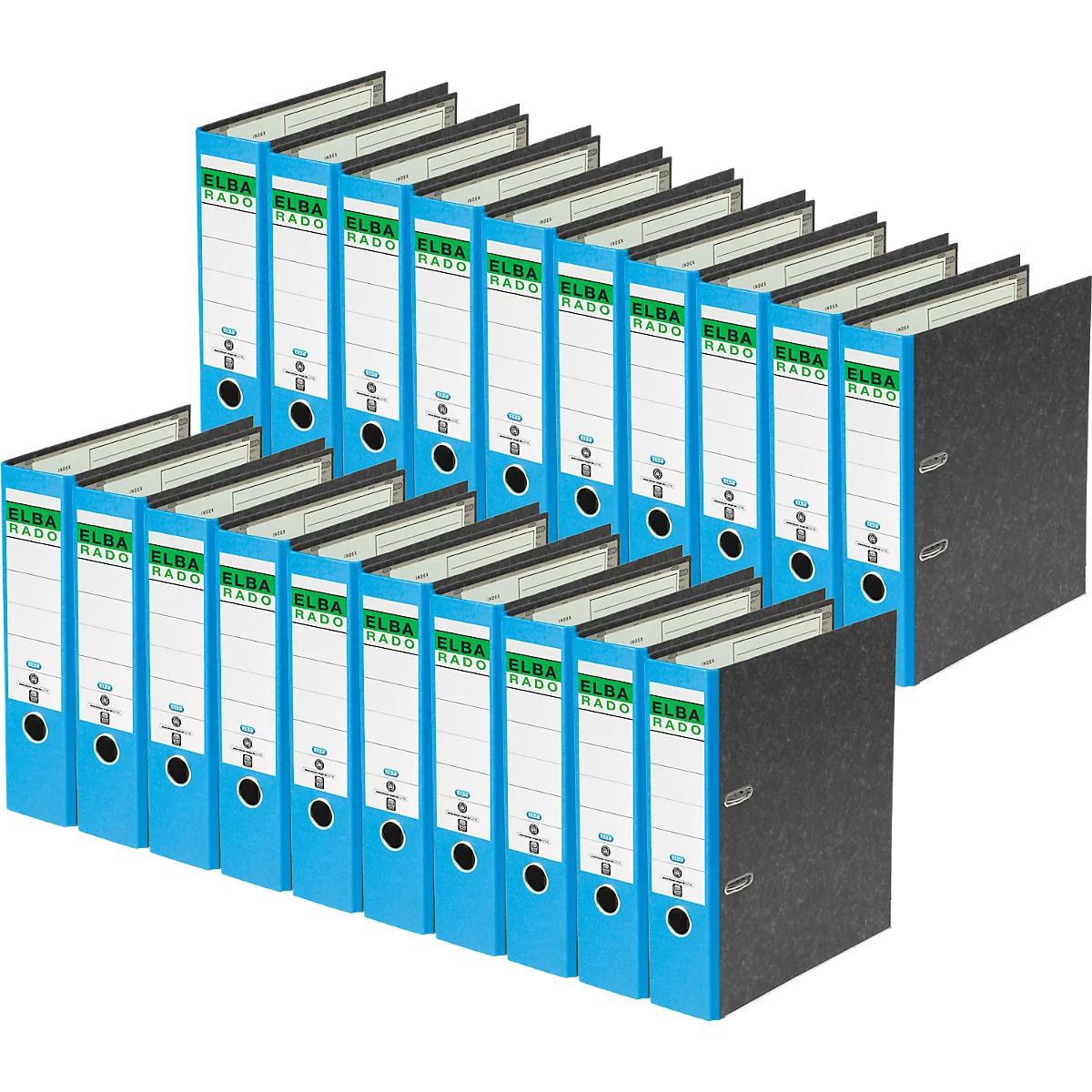 ELBA ordner rado, A4, rugbreedte 80 mm, 20 stuks, blauw
