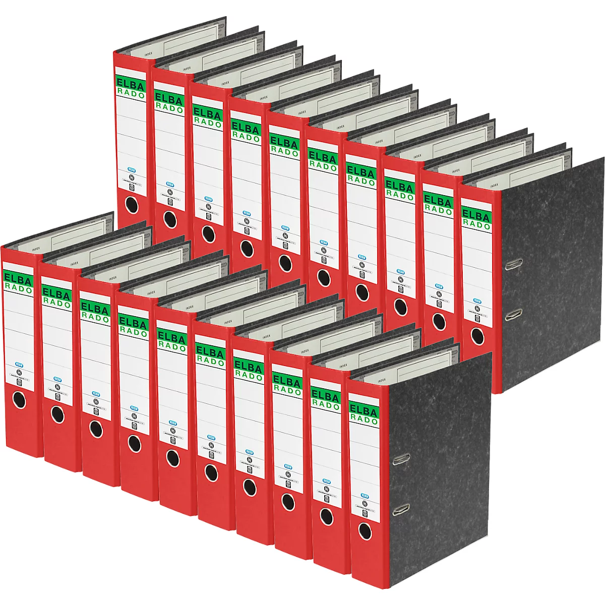 ELBA Ordner rado, DIN A4, Rückenbreite 80 mm, 20 Stück, rot
