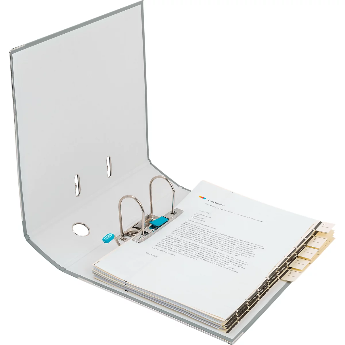 ELBA ordner Smart, A4, rugbreedte 80 mm, 10 stuks, grijs