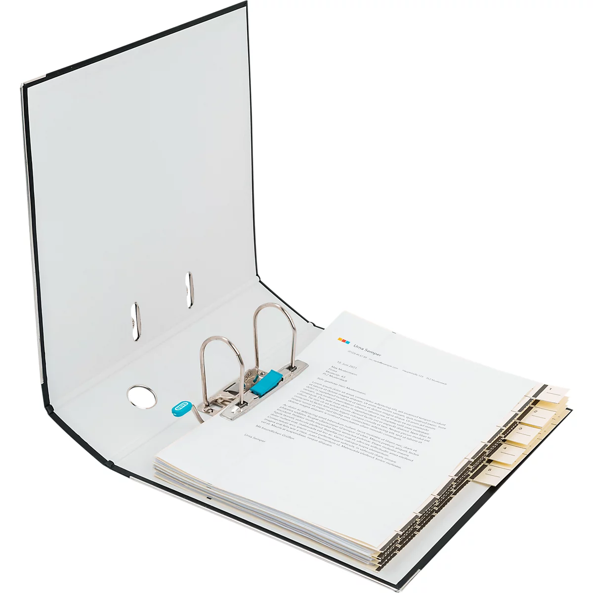ELBA ordner Smart, A4, rugbreedte 80 mm, 10 stuks, zwart
