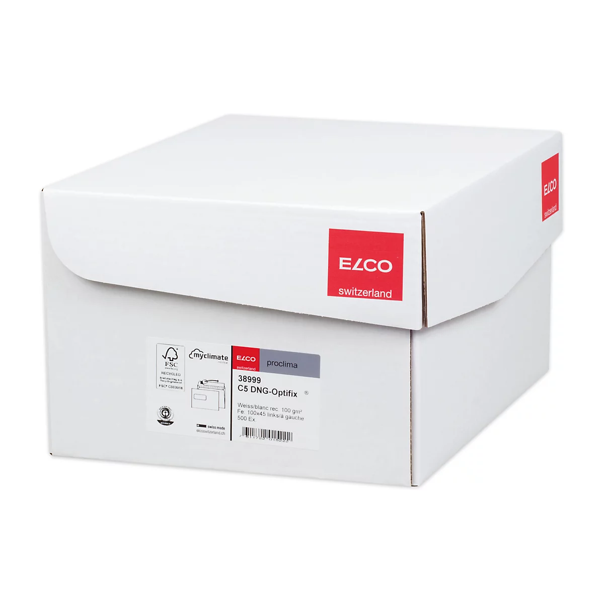 ELCO Enveloppe proclima C5, fenêtre à gauche, 500 pièces