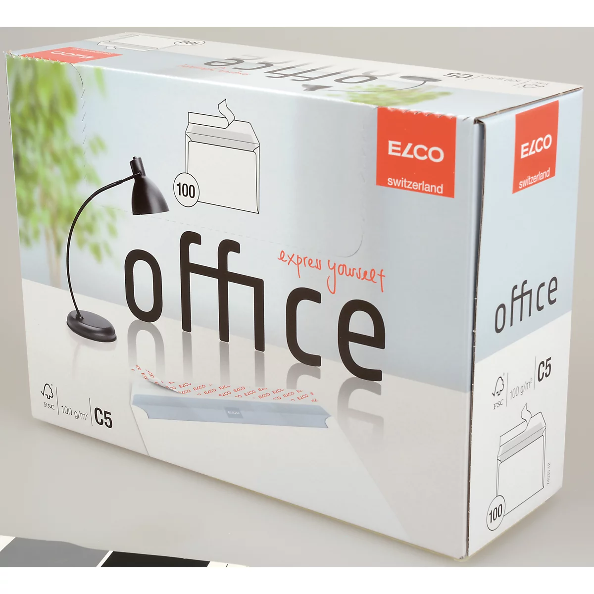 ELCO Office Briefumschläge,DIN C5, o. Fenster, 100 g/m², 100 Stück
