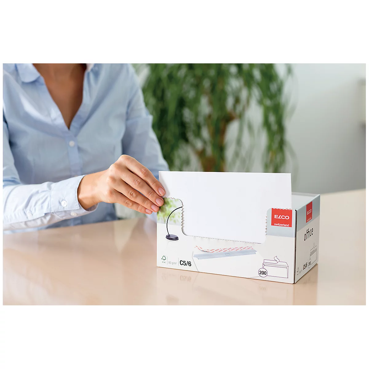 ELCO Office Briefumschläge,DIN lang, o. Fenster, 80 g/m², 200 Stück