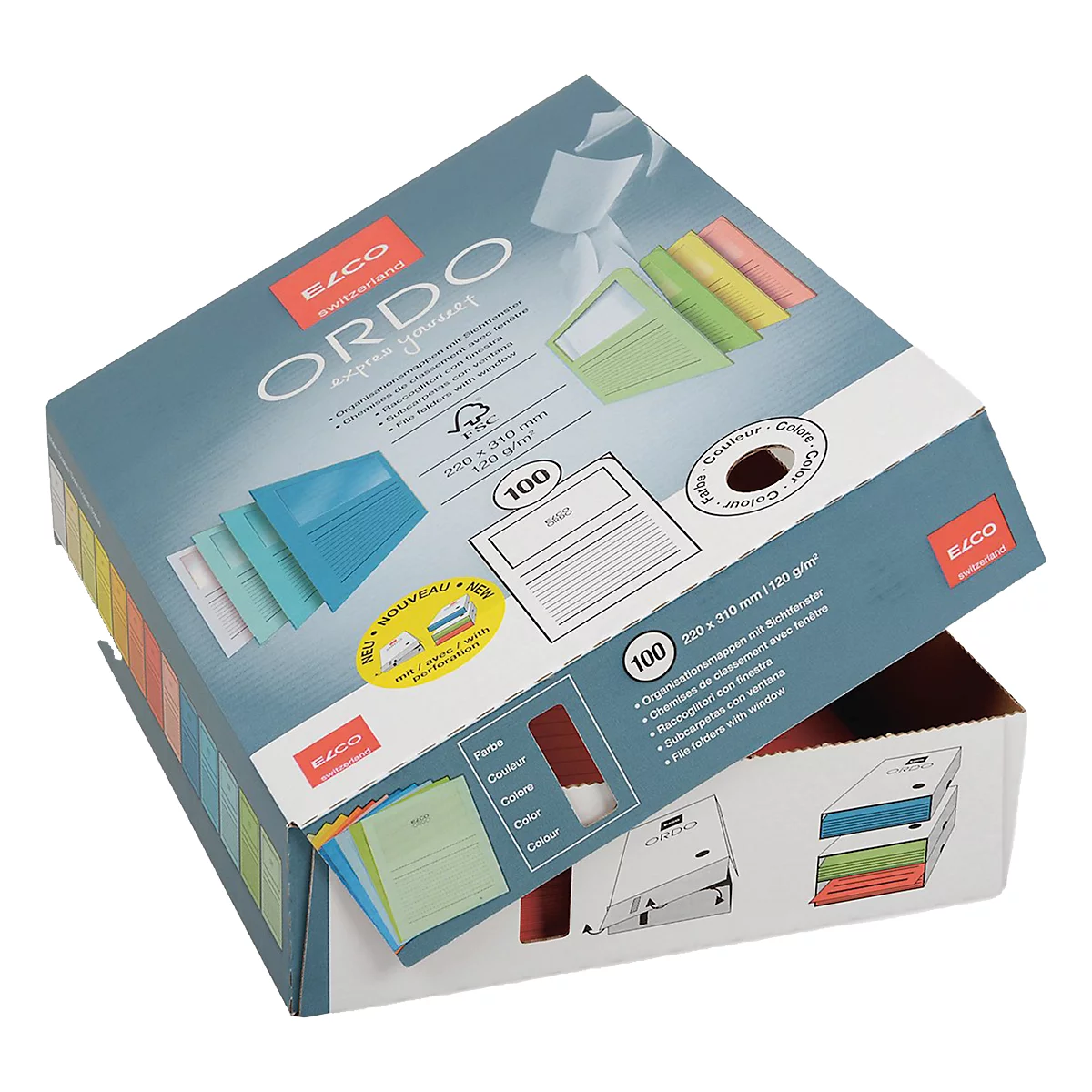 ELCO ORDO MAPPE 100ST FARBSORTIERT 09