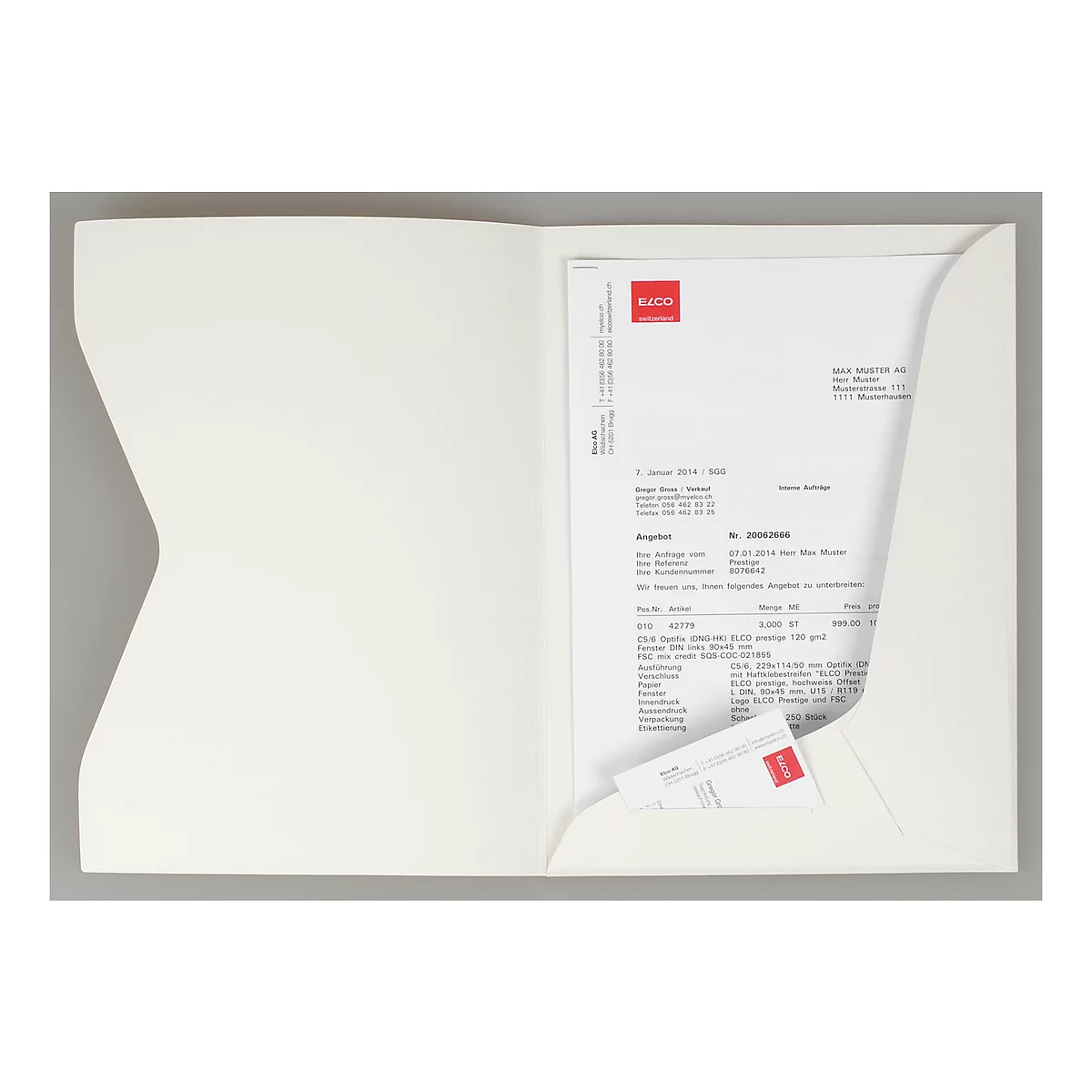 Elco Prestige Offertmappe, elfenbein