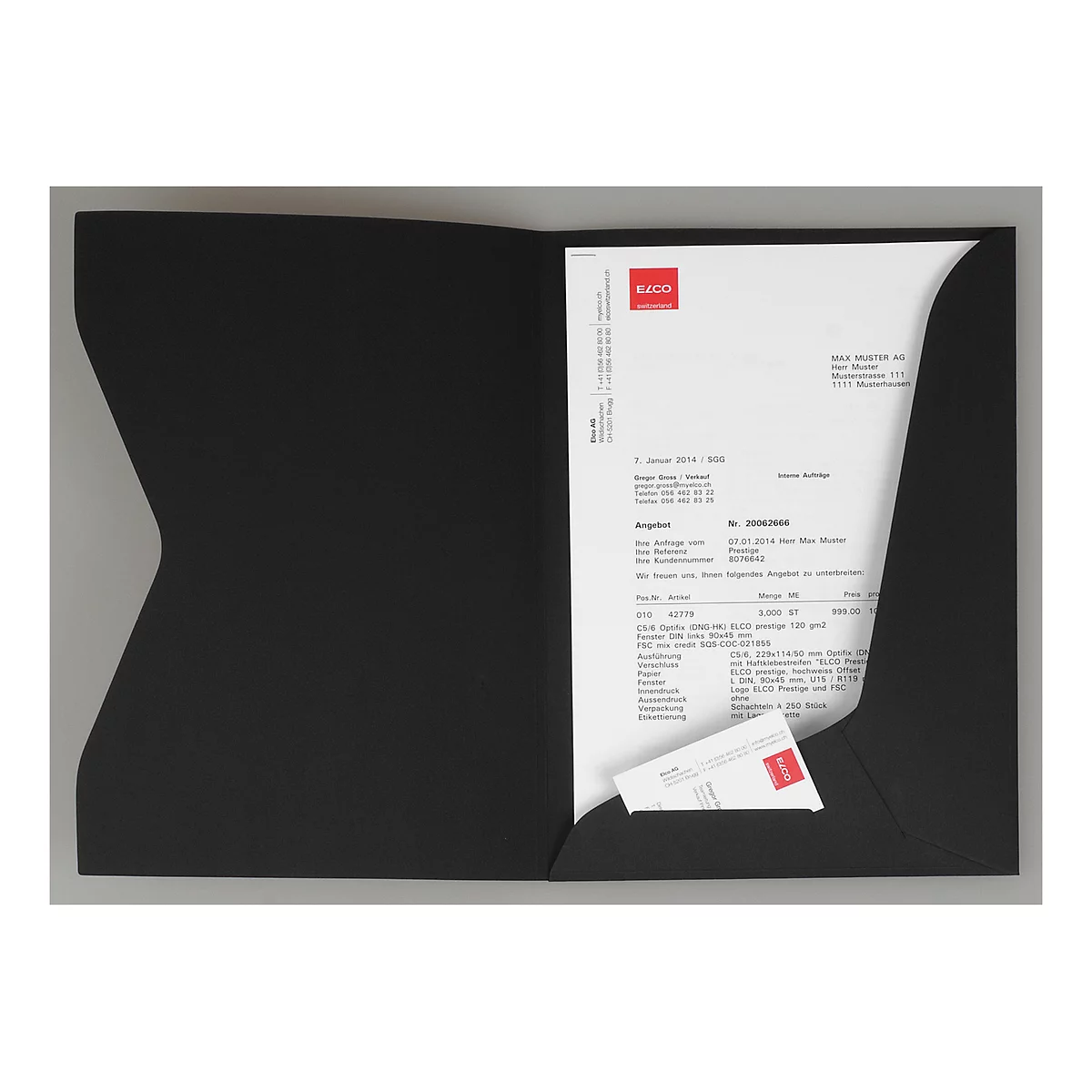 Elco Prestige Offertmappe, schwarz