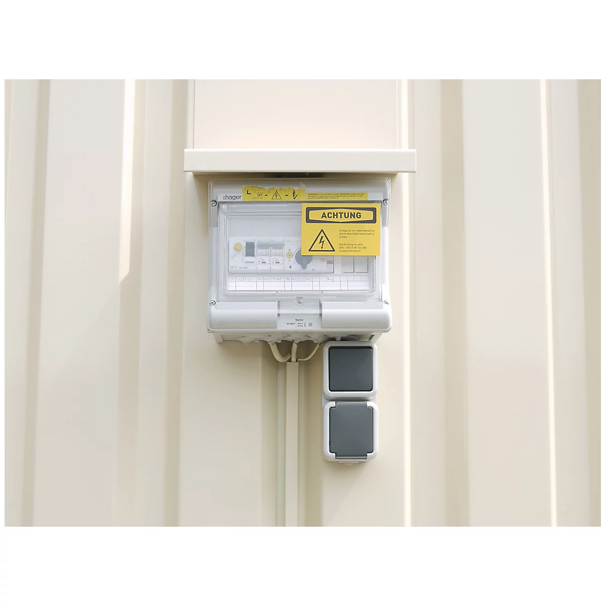 Elektro-installatiepakket (passieve opslag), voor 2-delige combi container