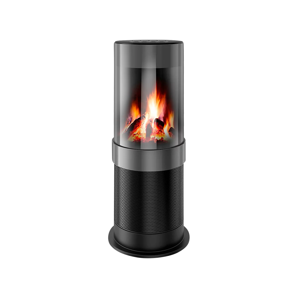 Elektrokamin ECOMERO, 1800 W, 3D-Flammeneffekt, 3 Heizstufen, Schwenkfunktion, schwarz