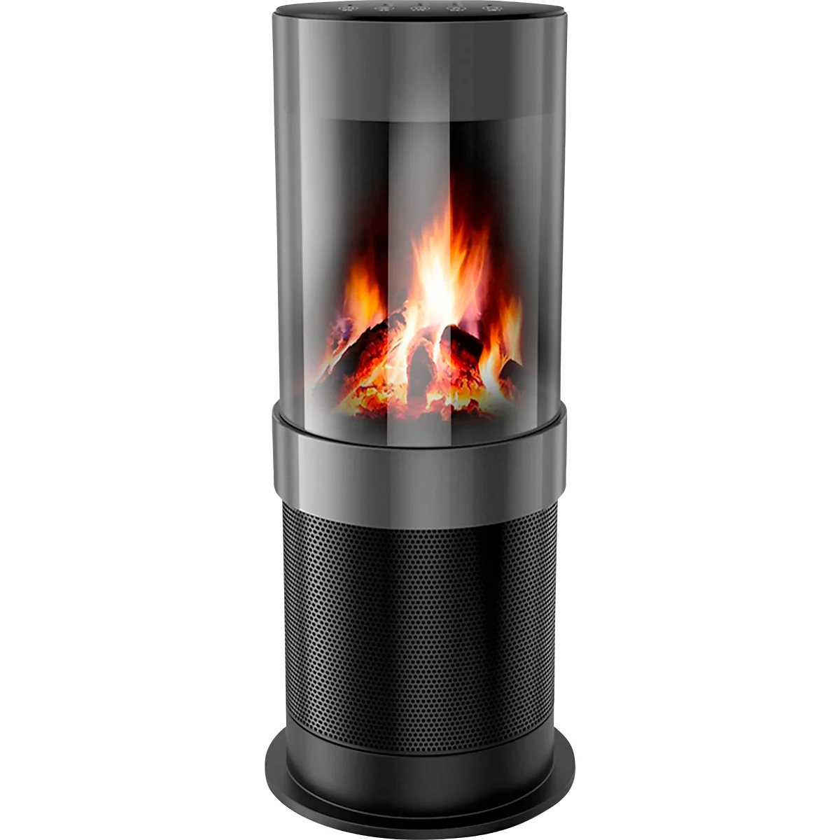 Elektrokamin ECOMERO, 1800 W, 3D-Flammeneffekt, 3 Heizstufen, Schwenkfunktion, schwarz