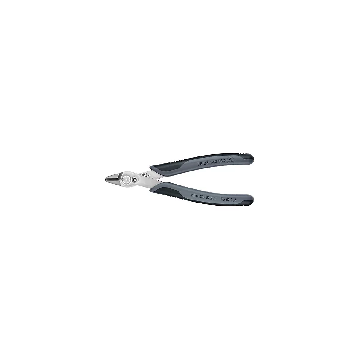 Elektronikseitenschneider Super-Knips® L.140mm Facette nein pol.KNIPEX