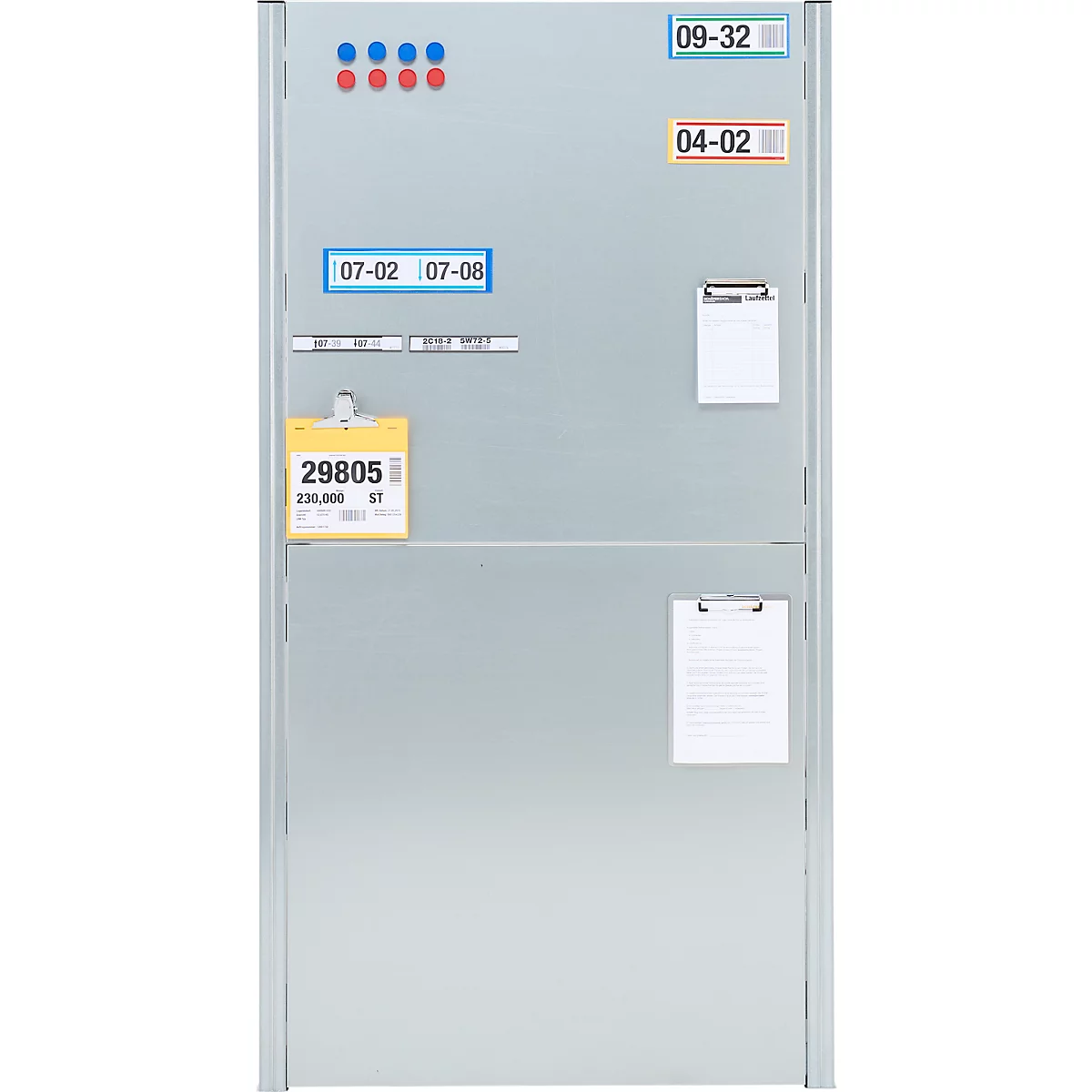 Elément arrière pour élément de base/élément complémentaire ORDO Industry, multifonctionnel, magnétique, L 950 x H 1000 mm, acier galvanisé