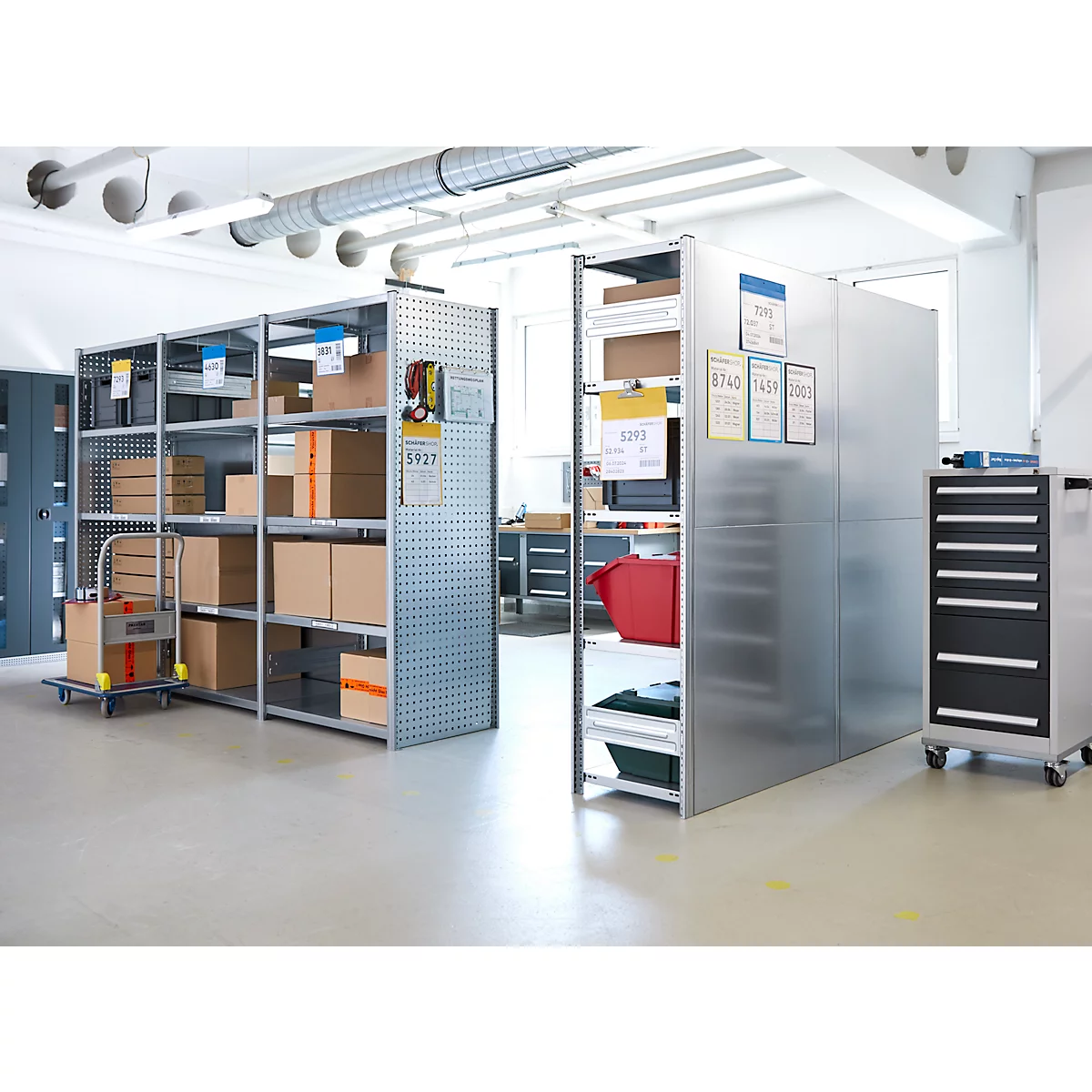 Elément arrière pour élément de base/élément complémentaire ORDO Industry, multifonctionnel, magnétique, L 950 x H 1000 mm, acier galvanisé