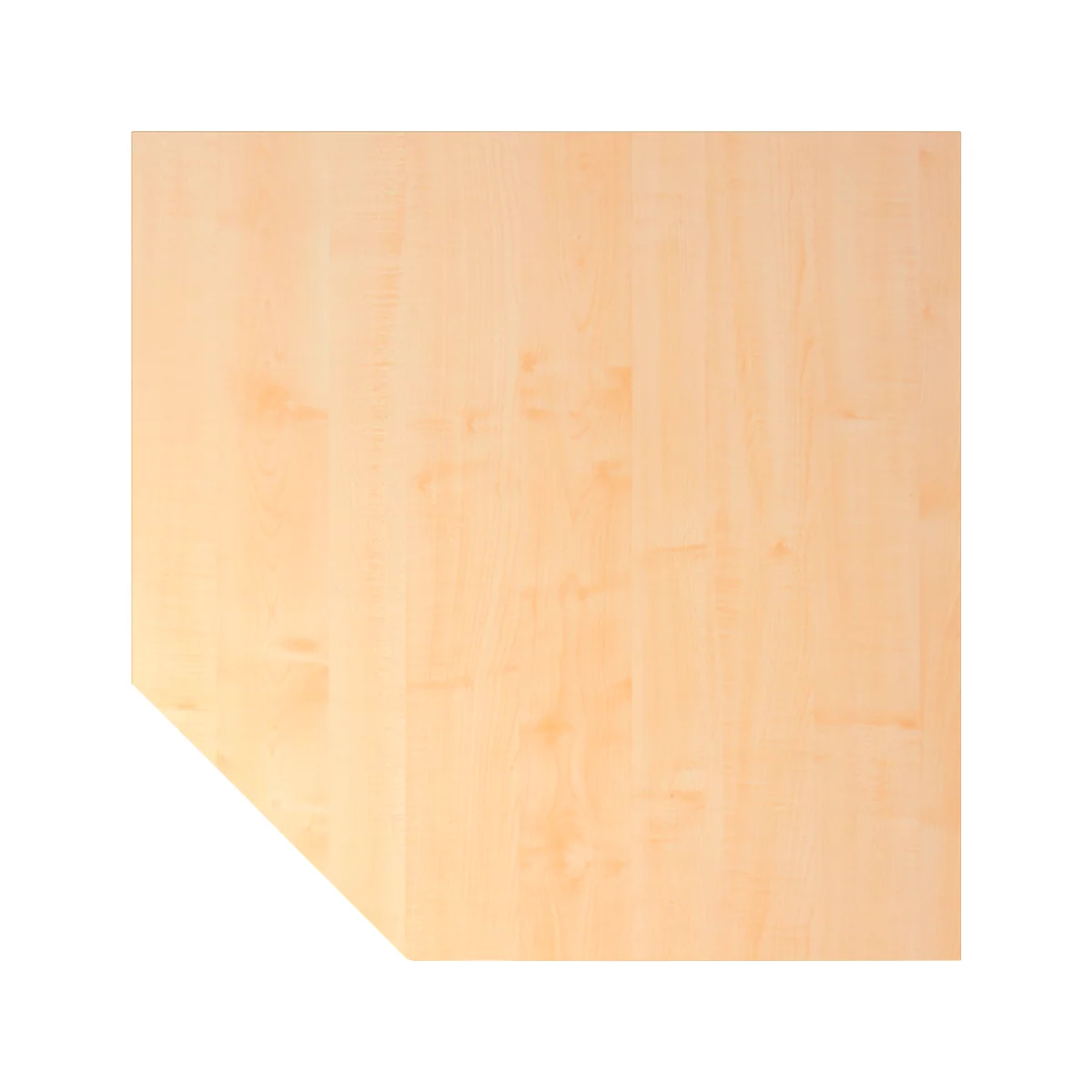 Élément d'enchaînement TOPAS LINE, pour bureaux ajustables en hauteur manuellement, plateau d'angle trapézoïdal, érable/argent