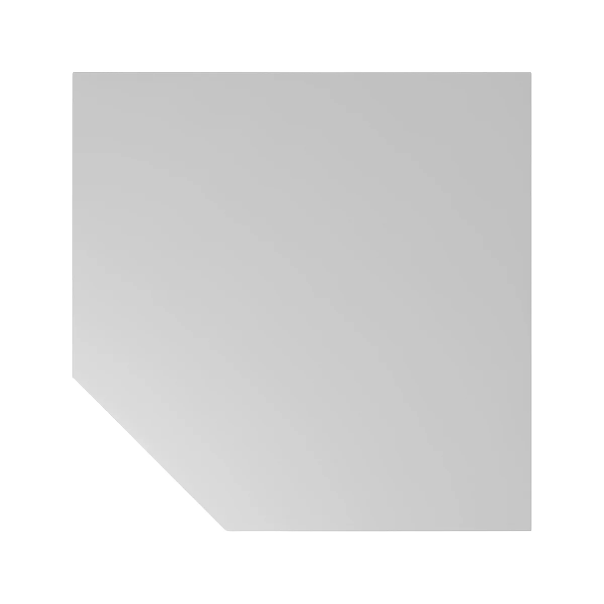 Élément d'enchaînement TOPAS LINE, pour bureaux ajustables en hauteur manuellement, plateau d'angle trapézoïdal, gris clair/argent