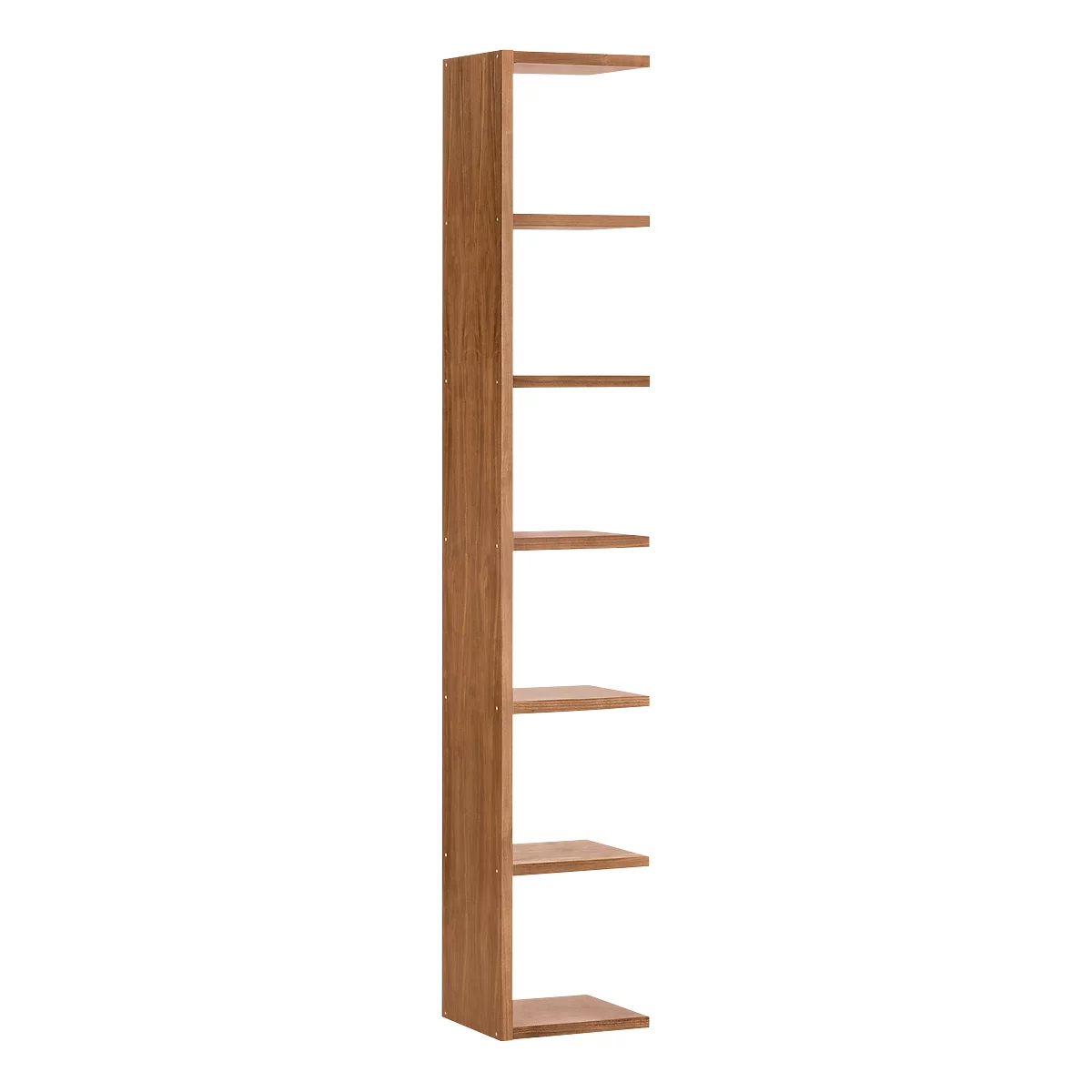 Élément d'extension de bibliothèque Pombal, l. 400 x P 370 x H 2240 mm, décor noyer