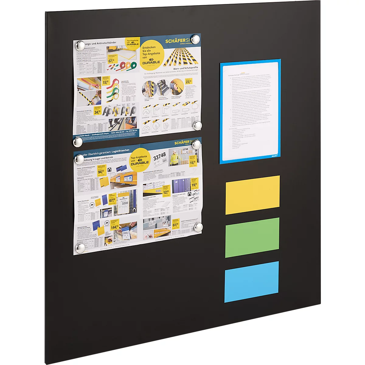 Elément de paroi arrière pour élément de base/élément complémentaire ORDO Business, multifonctionnel, magnétique, L 950 x H 1250 mm, acier, noir profond mat RAL 9005