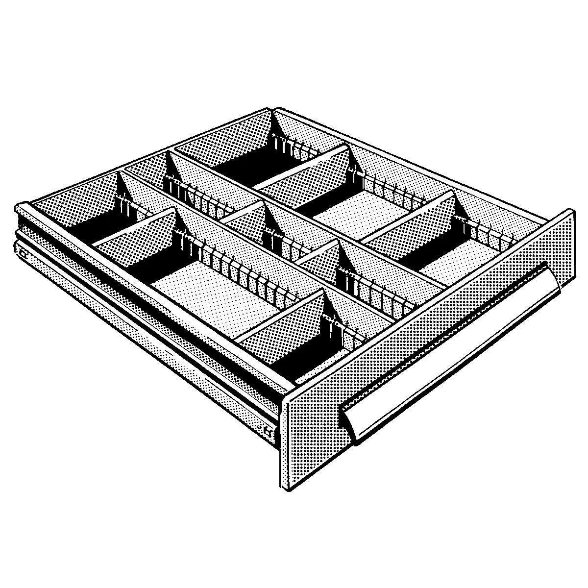 Elemento de cajón con 9 compartimentos