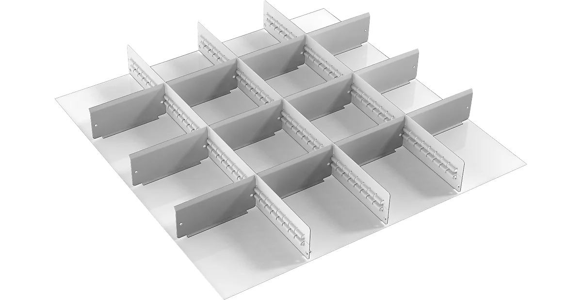 Elemento de cajón Treston, 3 subdivisores y 12 placas intermedias, An 700 mm, para serie 70 con Al 1000 mm