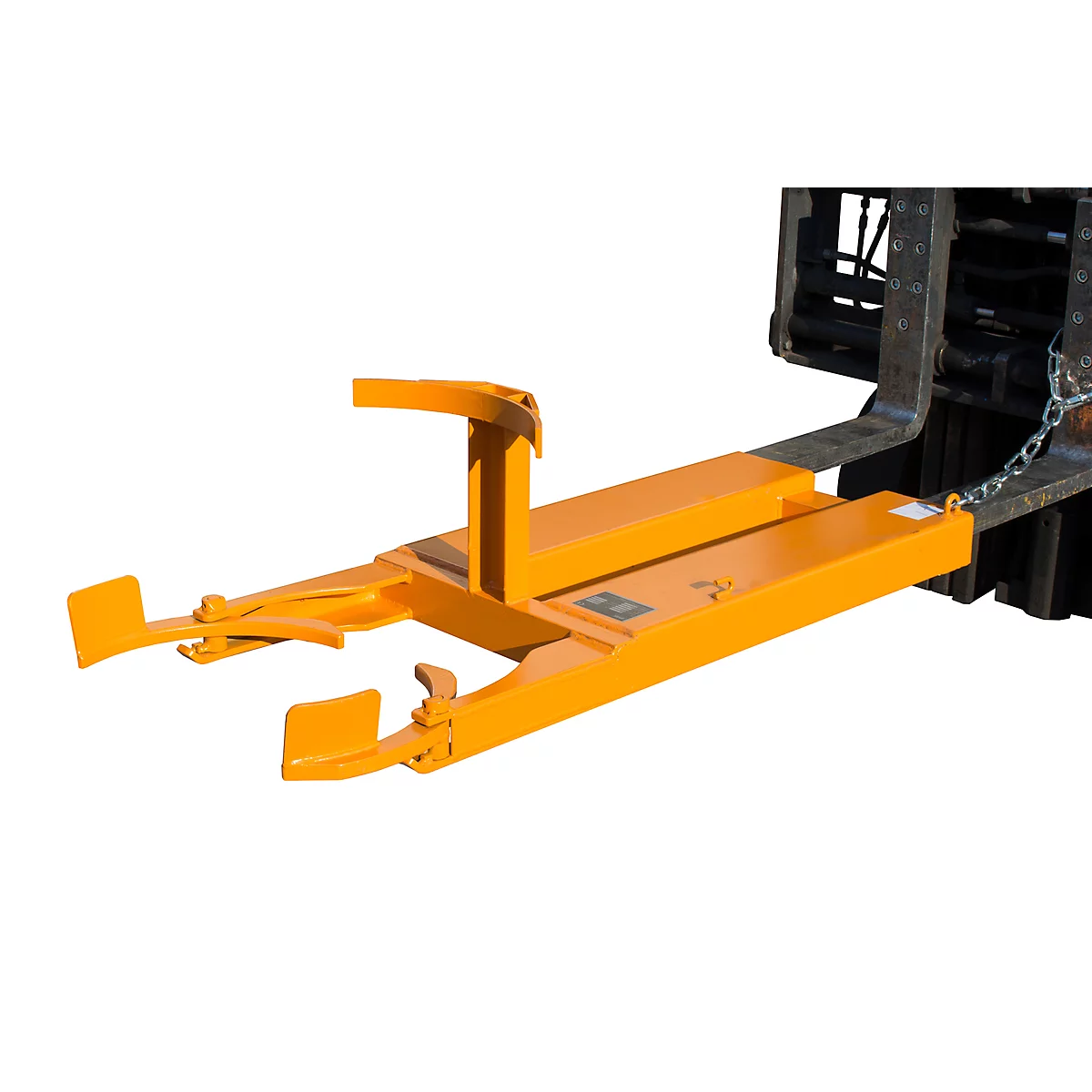 Elevador de barriles BAUER FH-I, acero, para barriles de 120 l, capacidad de carga 300, An 505 x P 1330 x Al 380 mm, naranja