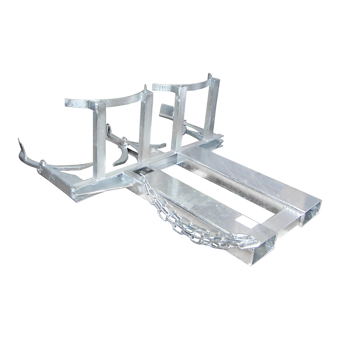 Elévateur de fûts BAUER FH-II, acier, capacité de charge de 720 kg, pour fûts de 220 l, L 1160 x P 1380 x H 485 mm, galvanisé