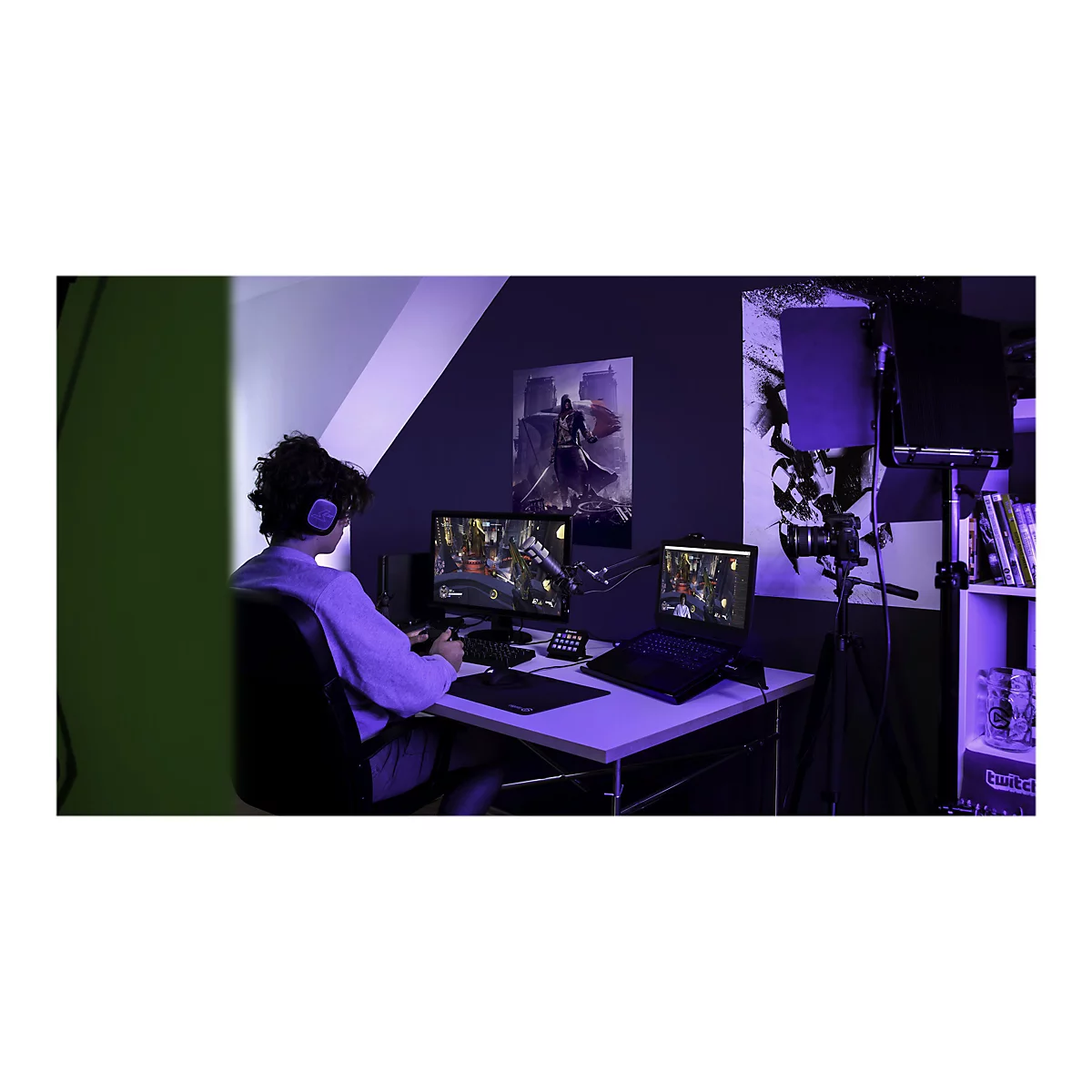 Elgato Green Screen - Hintergrund - Polyester - 1.48 m x 1.8 m - Chroma-Key - Chromagreen