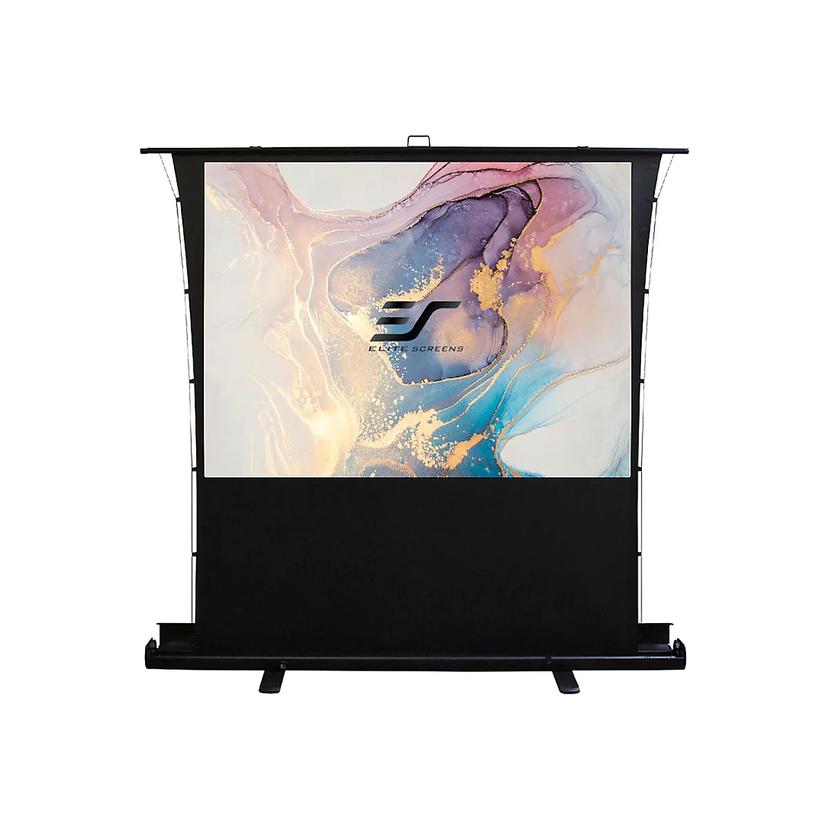 Elite Screens ezCinema Tab-Tension Series - Projektionsschirm mit Bodenständer - bodenstehend - 203 cm (80') - 16:9 - Matte White, MaxWhite 2