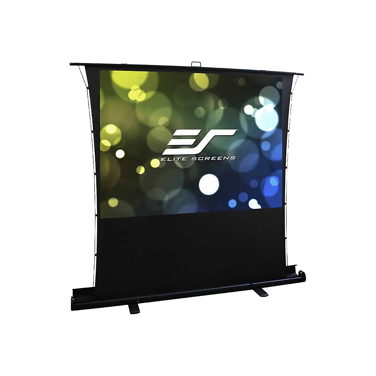 Elite Screens ezCinema Tab-Tension Series - Projektionsschirm mit Bodenständer - bodenstehend - 203 cm (80') - 16:9 - Matte White, MaxWhite 2