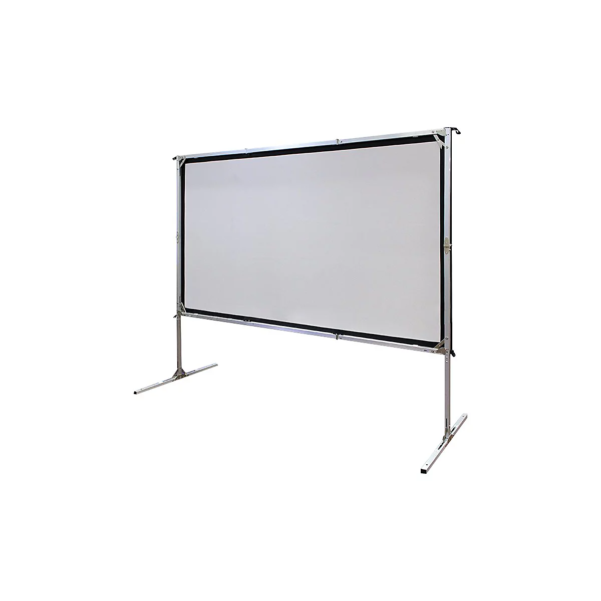 Elite Screens Yard Master 2 Series OMS120H2-DUAL - Projektionsschirm mit Beinen - 305 cm (120') - 16:9 - Wraith Veil Dual - Black Trim, silber Rahmen