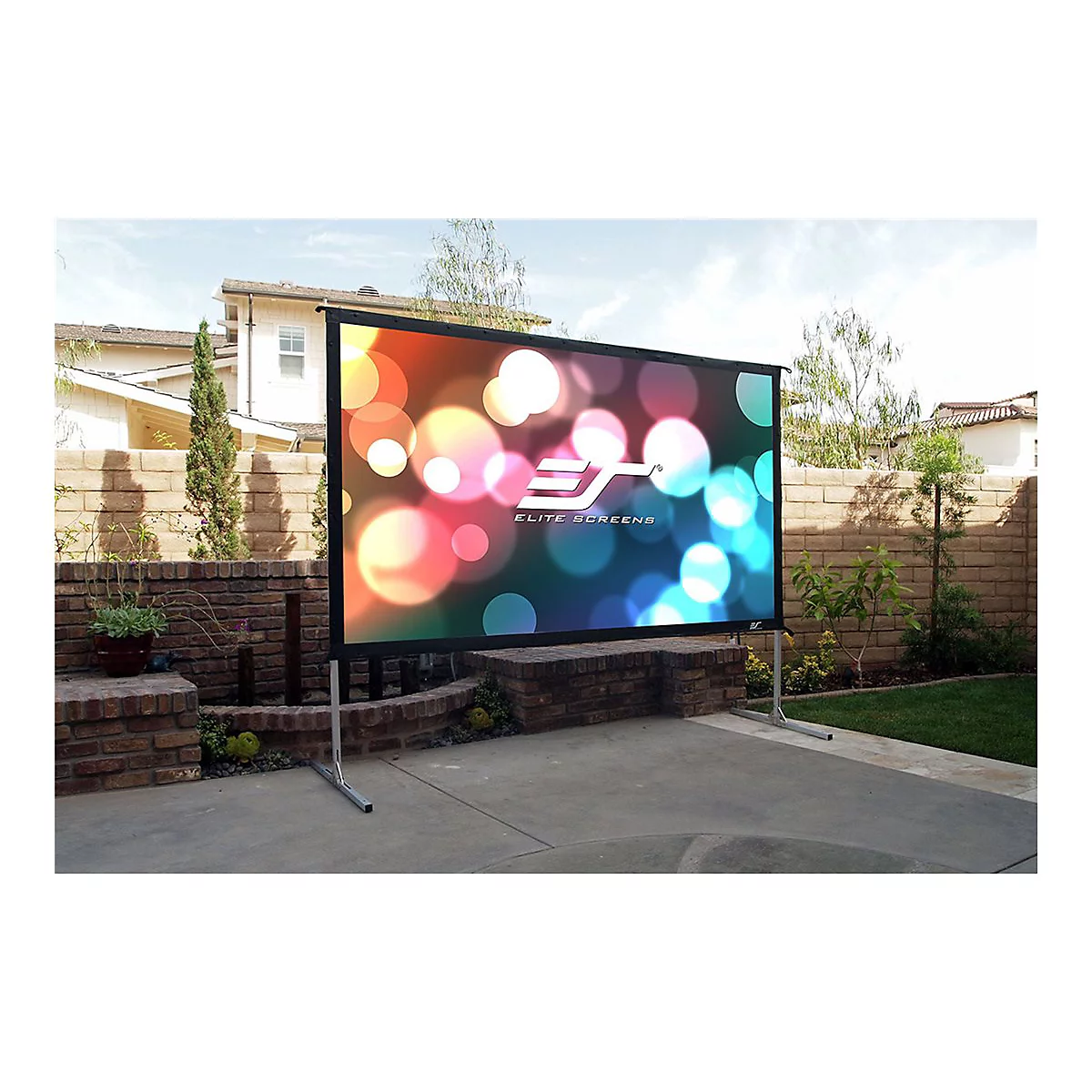 Elite Screens Yard Master 2 Series OMS120H2 - Projektionsschirm mit Beinen - 305 cm (120') - 16:9 - CineWhite - Silber