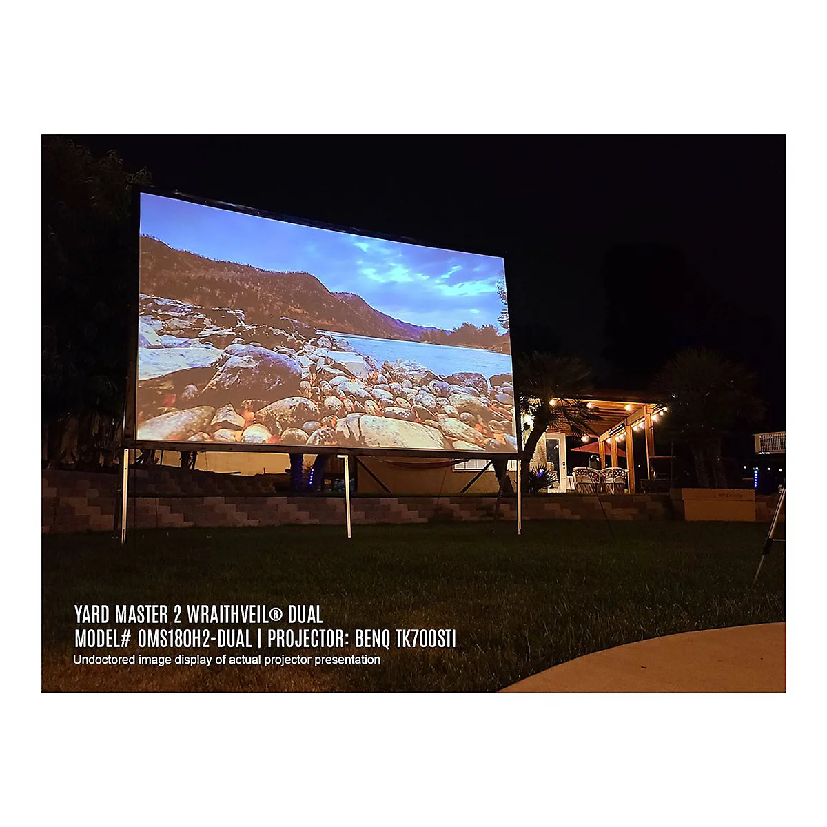 Elite Screens Yard Master 2 Series OMS120H2 - Projektionsschirm mit Beinen - 305 cm (120') - 16:9 - CineWhite - Silber