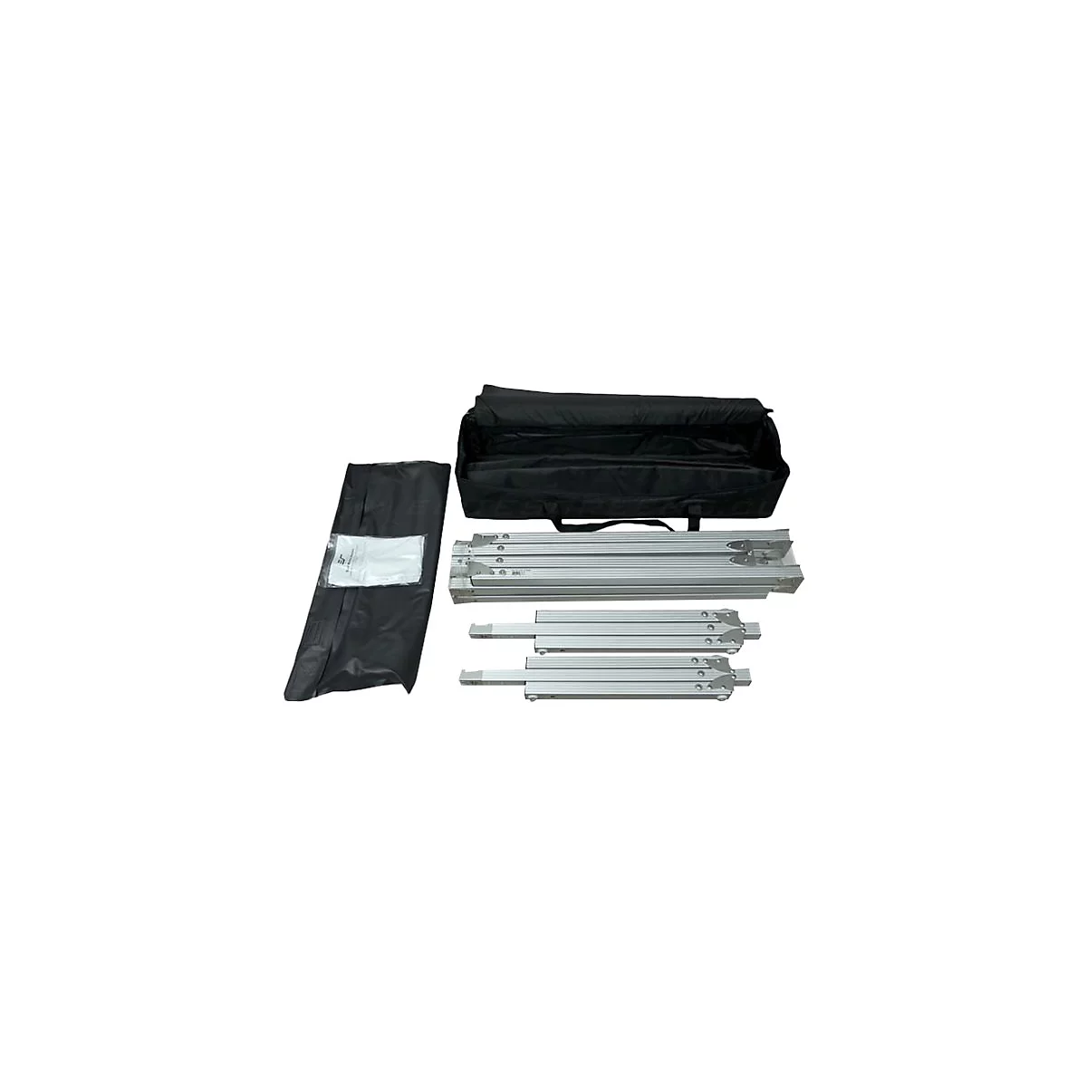 Elite Screens Yard Master 2 Series OMS150H2-DUAL - Projektionsschirm mit Beinen - 381 cm (150') - 16:9 - Wraith Veil Dual - Black Trim, silber Rahmen