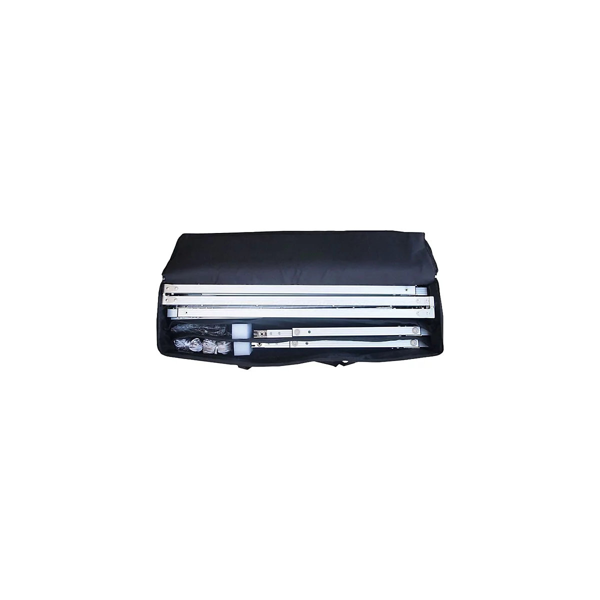 Elite Screens Yard Master 2 Series OMS150H2-DUAL - Projektionsschirm mit Beinen - 381 cm (150') - 16:9 - Wraith Veil Dual - Black Trim, silber Rahmen