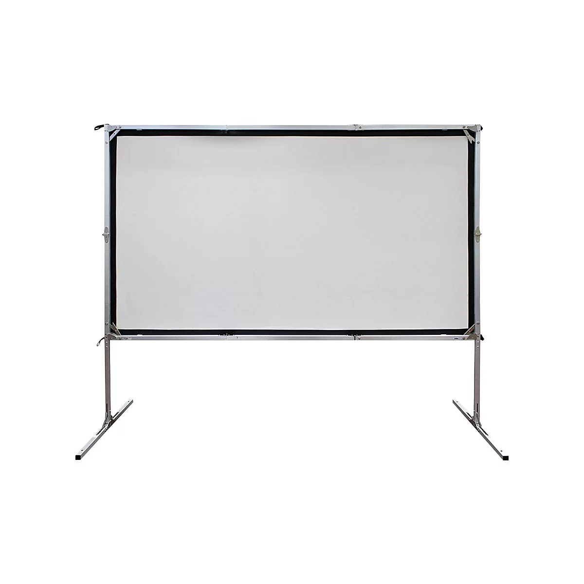 Elite Screens Yard Master 2 Series OMS180H2-DUAL - Projektionsschirm mit Beinen - 457 cm (180') - 16:9 - Wraith Veil Dual - Black Trim, silber Rahmen