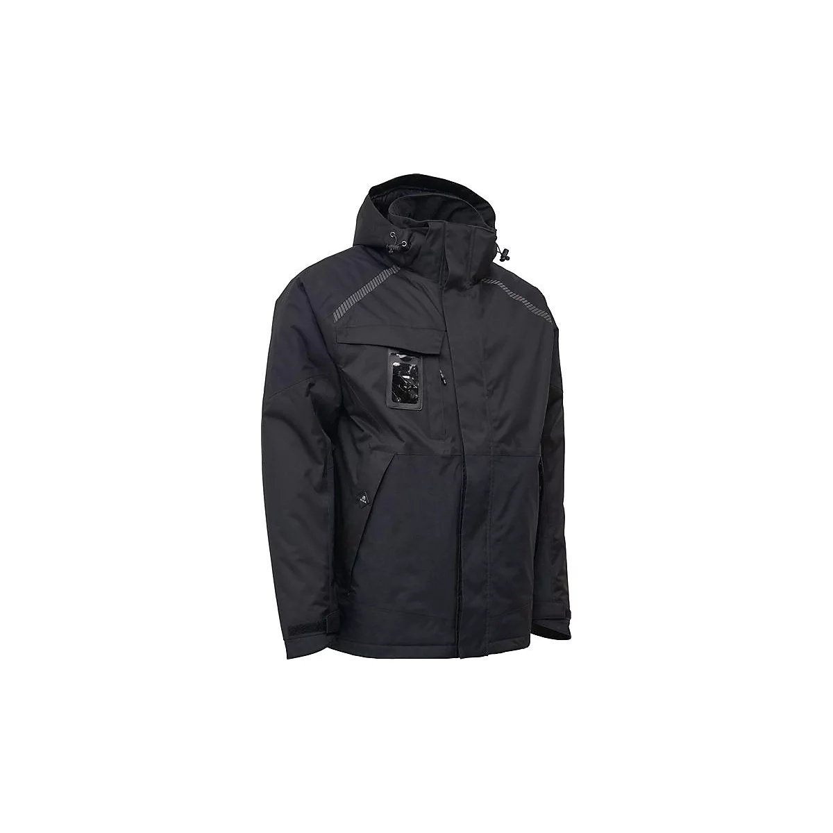 ELKA RAINWEAR Winterjacke WORKING XTREME, Gr. M, schwarz, EN 343 Kl. 4/1/X, wasserdicht, abnehmbare Kapuze