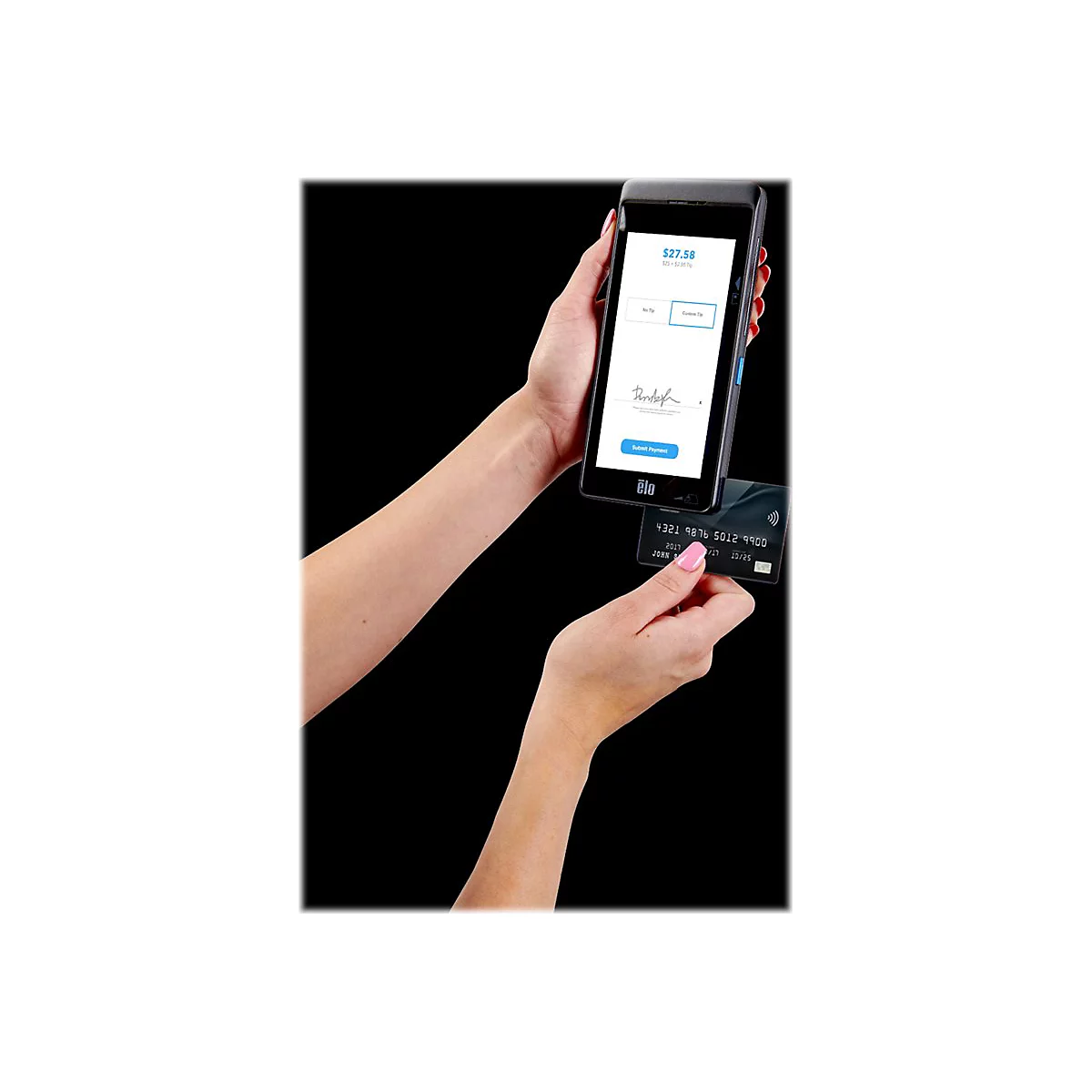 Elo M60, Mobiles Kassensystem ,EloView, EMV, MSR, USB-C, BT (5.0), WLAN, NFC, GMS, schwarz, Android