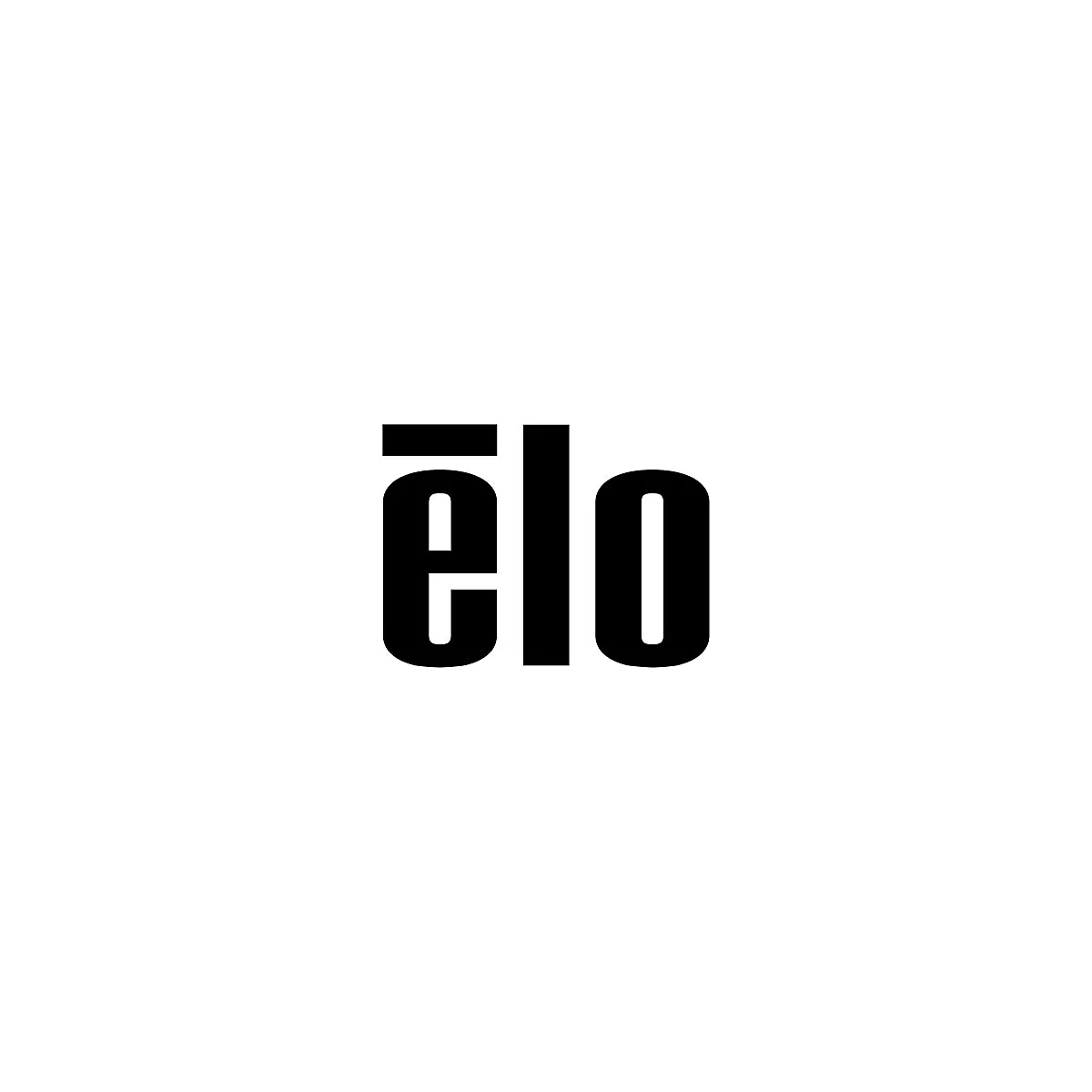 Schwarzes Logo mit der Inschrift elo, wobei das e mit einem Strich versehen ist.