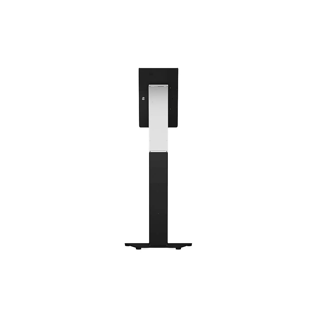 Support noir avec un écran portant le logo Elo.