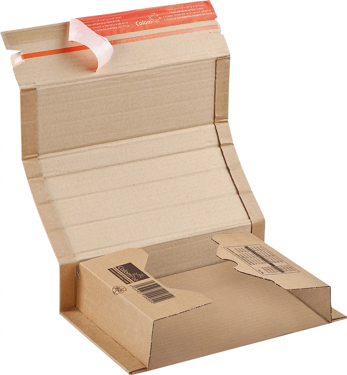 Embalaje envolvente ColomPac CP 020, con precinto autoadhesivo, cartón ondulado, marrón, An 353 x Pr 225 x Al 100 mm (A4), 20 piezas
