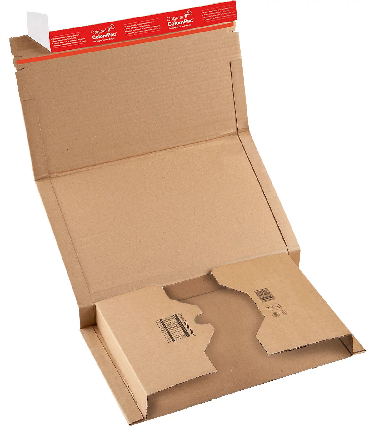 Embalaje envolvente ColomPac CP 020, con precinto autoadhesivo, cartón ondulado, marrón, An 388 x Pr 260 x Al 100 mm (C4+), 20 unid.