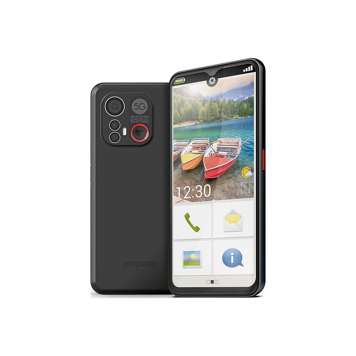 Emporia ME6 - 5G Smartphone - RAM 6 GB / Interner Speicher 128 GB - microSD slot - LCD-Anzeige - 6.58'