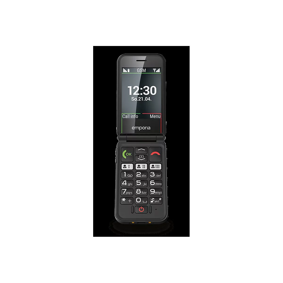 emporiaSIMPLICITYglam - Feature Phone - RAM 32 MB / Interner Speicher 64 MB - 320 x 240 Pixel - Schwarz