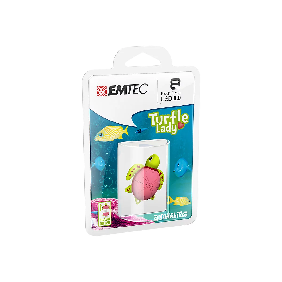 EMTEC Animalitos Marine Range M335 Lady Turtle - USB-Flash-Laufwerk - 16 GB