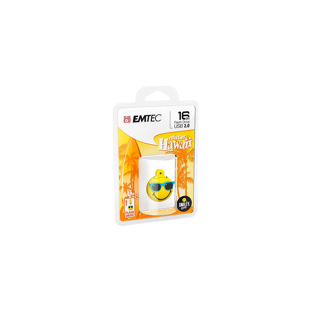 EMTEC Smiley World SW108 Mister Hawaii - USB-Flash-Laufwerk - 16 GB