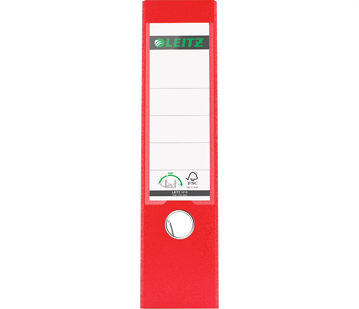 Encuadernadora LEITZ® 1010, DIN A4, ancho del lomo 80 mm, 20 unidades, roja
