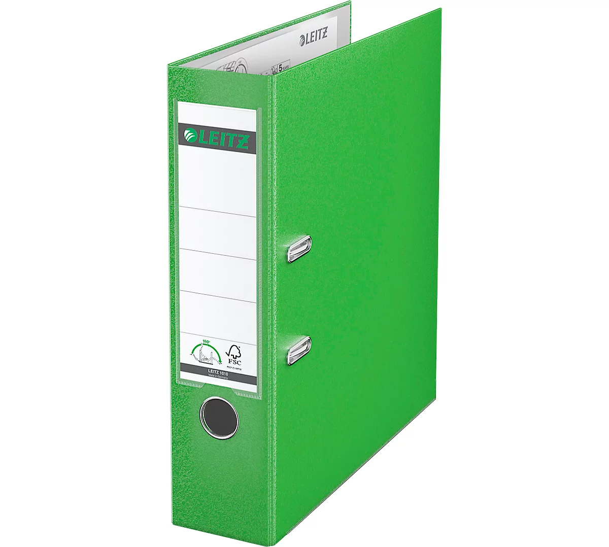 Encuadernadora LEITZ® 1010, DIN A4, ancho del lomo 80 mm, 20 unidades, verde claro