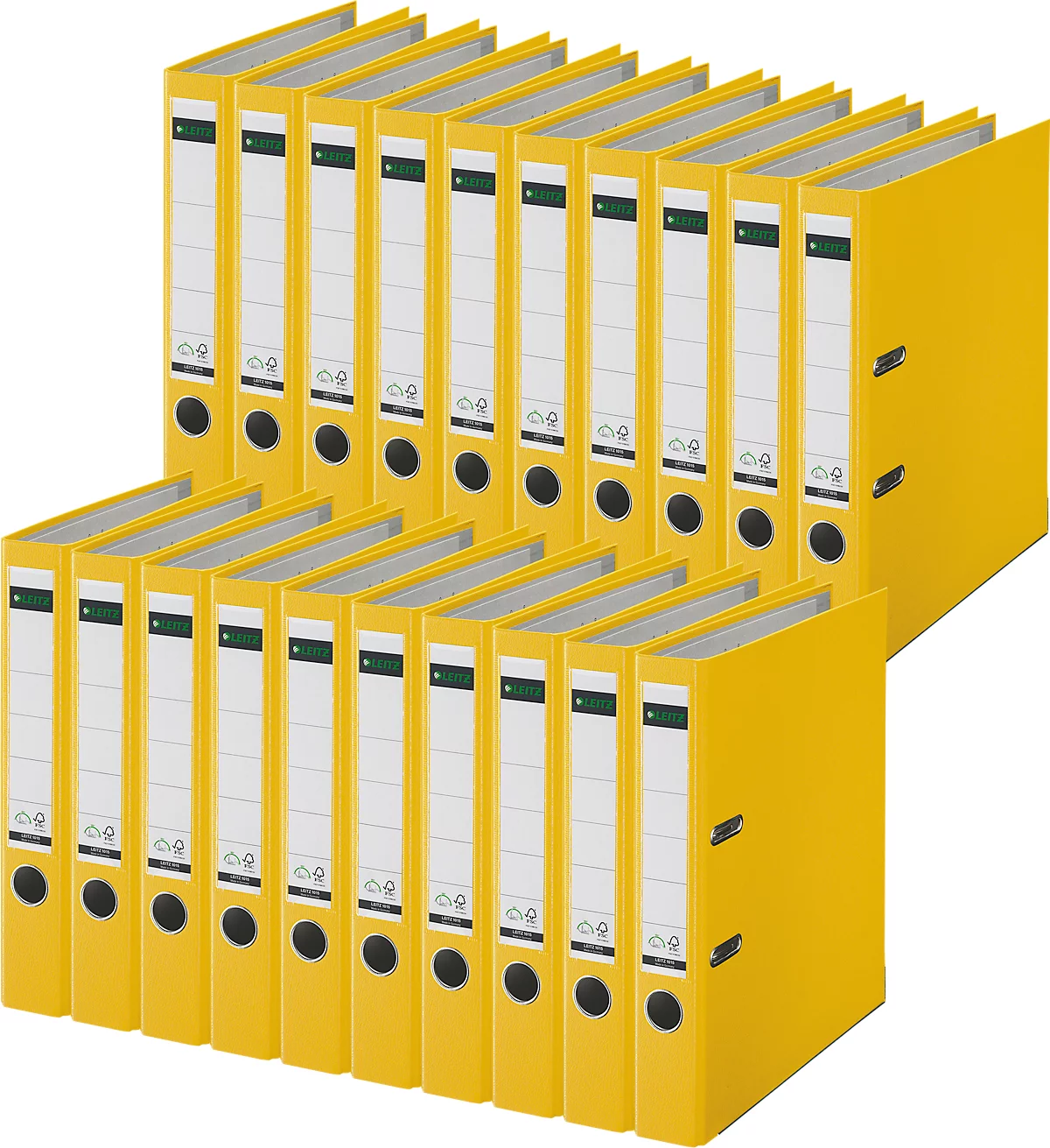 Encuadernadora LEITZ® 1015, DIN A4, ancho del lomo 52 mm, 20 unidades, amarilla